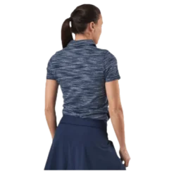 Heather Slub Polo Blue