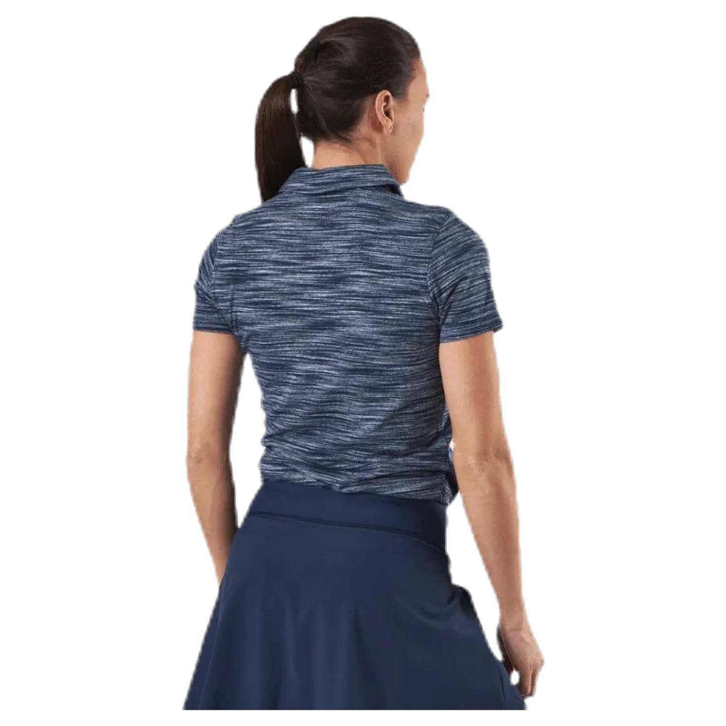 Heather Slub Polo Blue