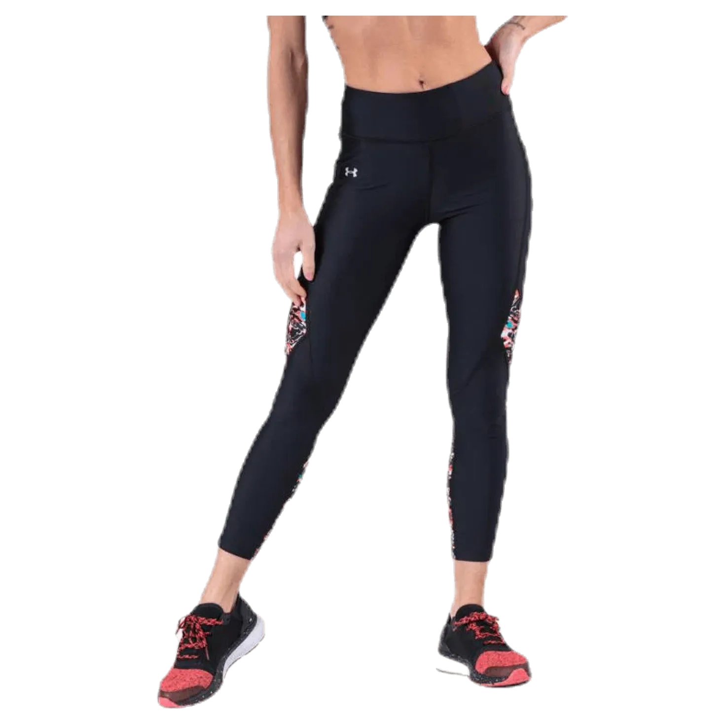 HG Armour Printed Panel Ankle Crop Black
