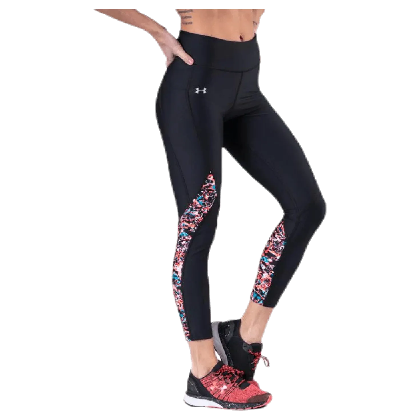 HG Armour Printed Panel Ankle Crop Black