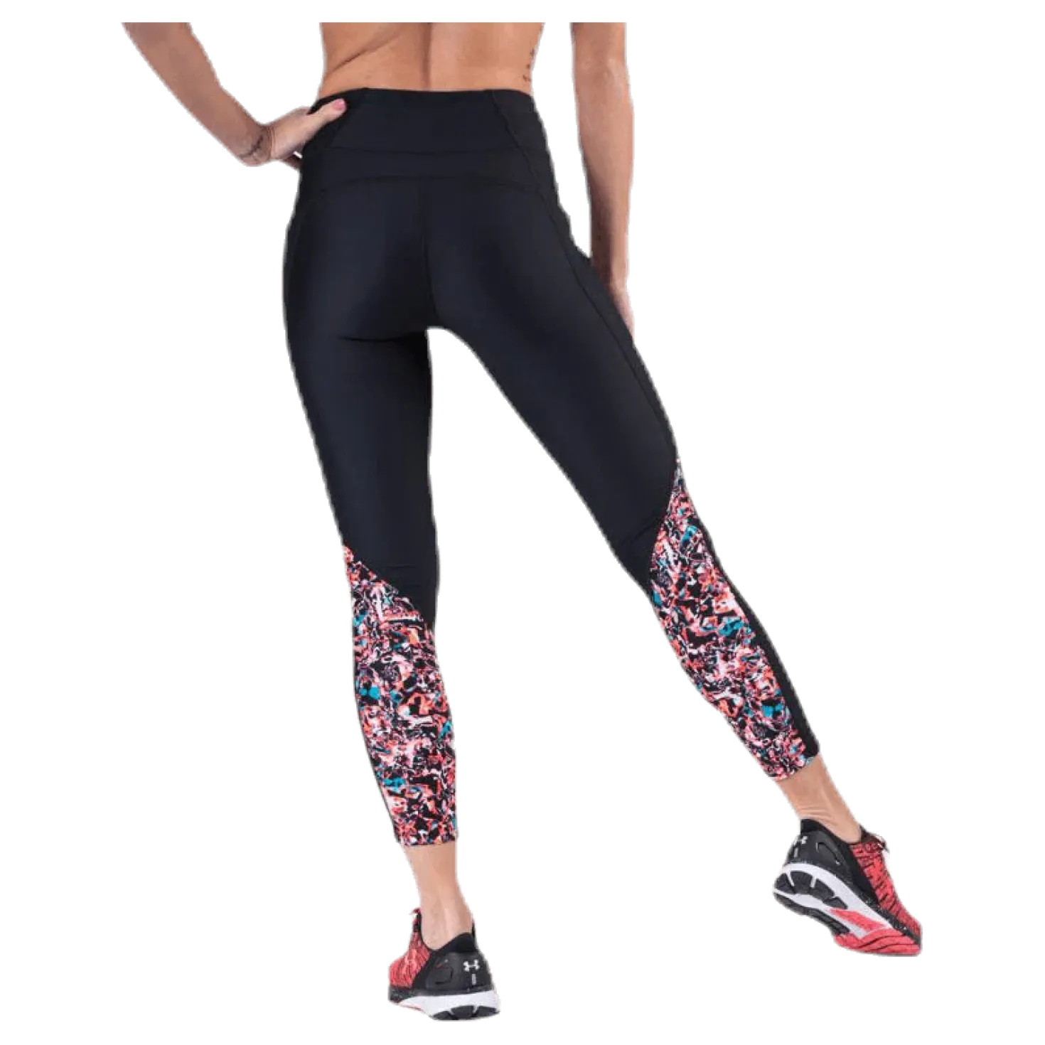 HG Armour Printed Panel Ankle Crop Black