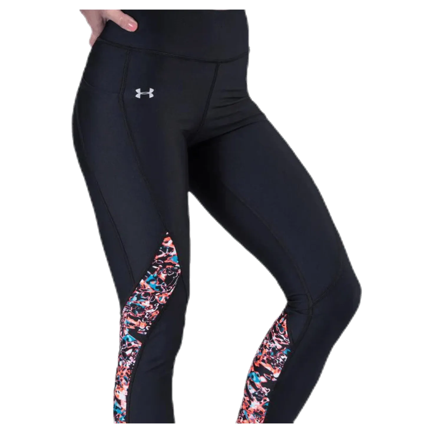 HG Armour Printed Panel Ankle Crop Black