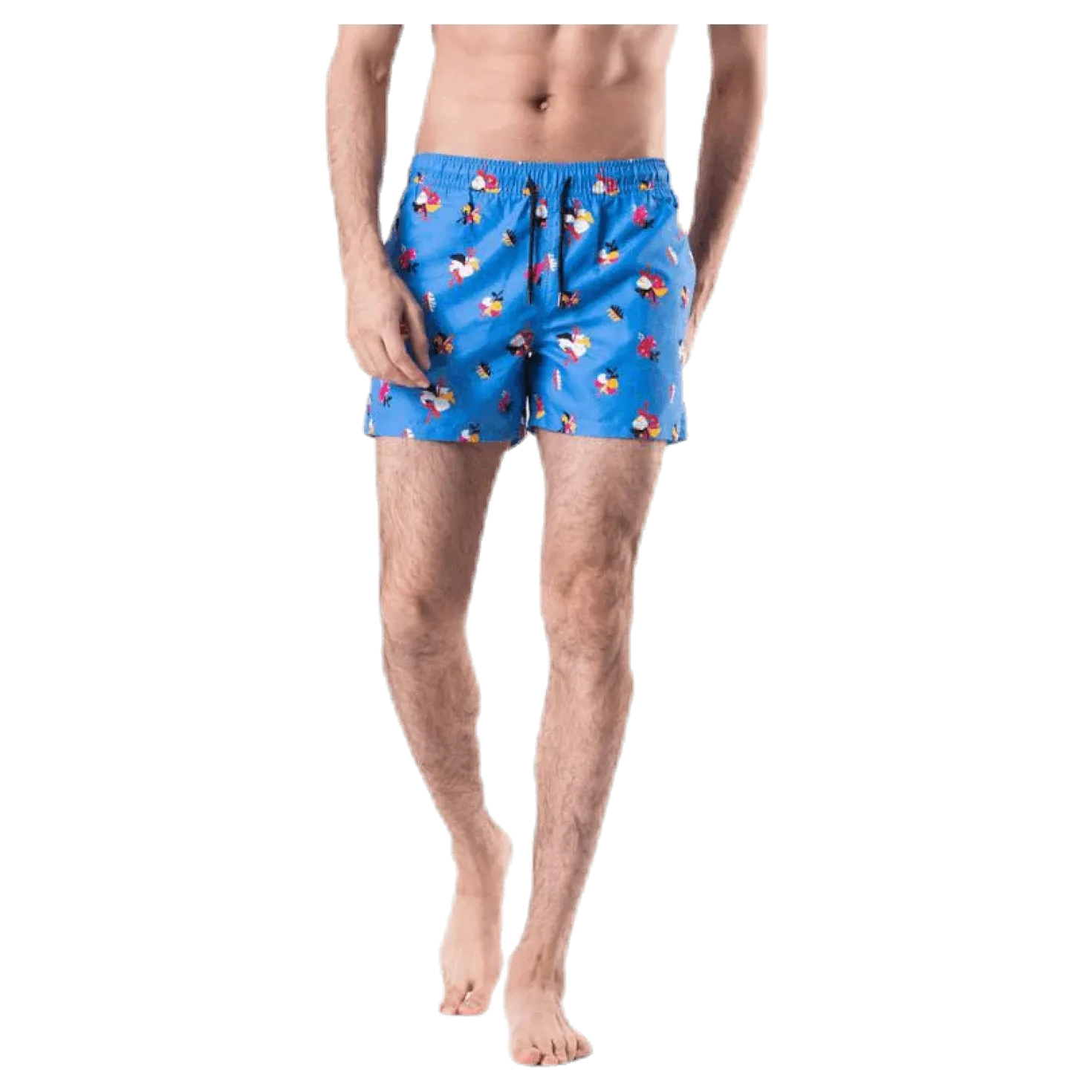 Hibiscus Swim Shorts Blue