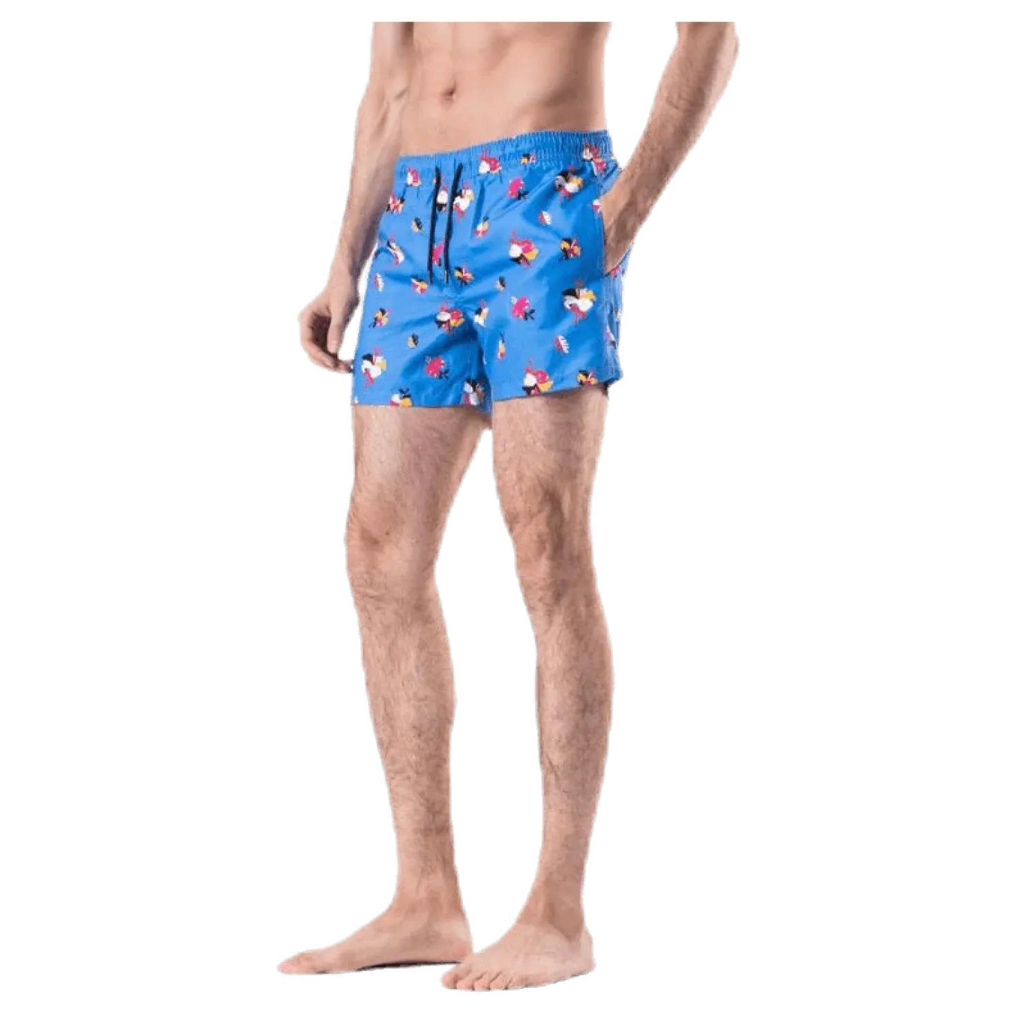 Hibiscus Swim Shorts Blue