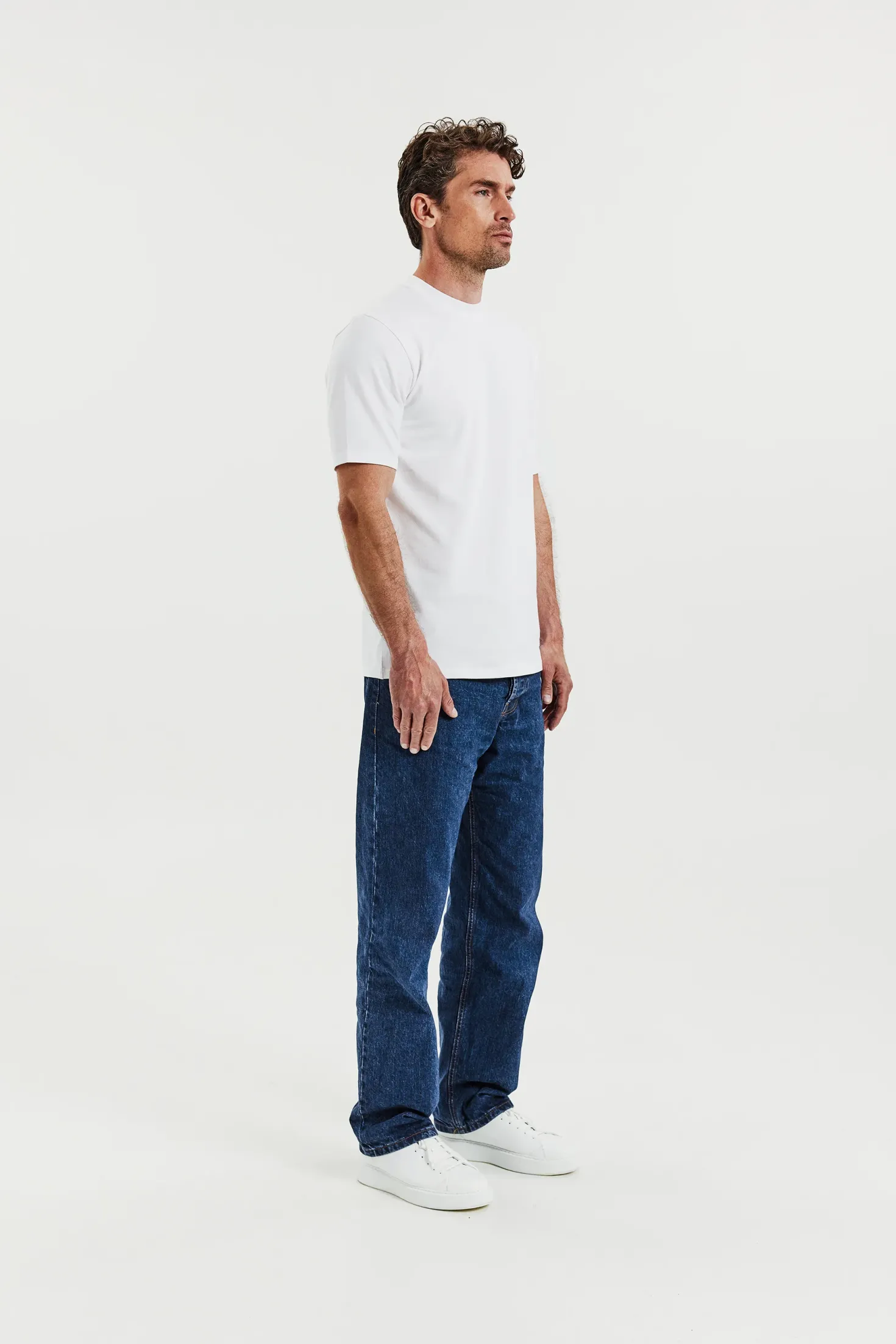 High-Neck Tee White