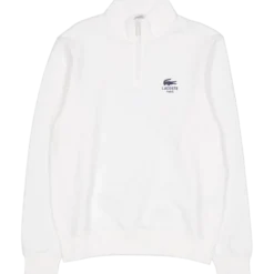 High Neck Zip-up Print Sweatsh White 70v