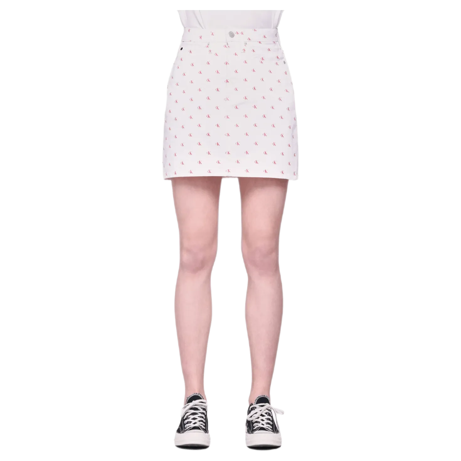 High Rise Mini Skirt White