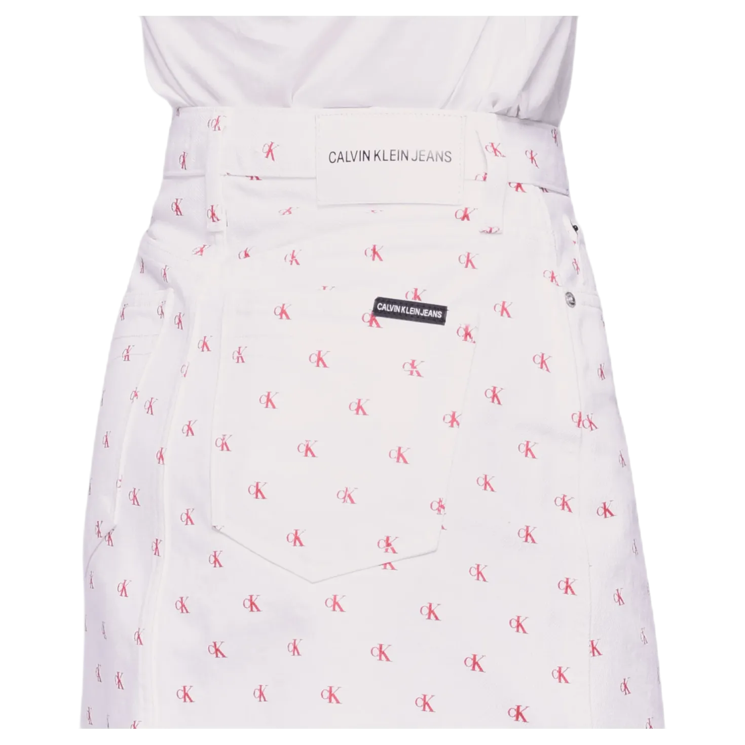 High Rise Mini Skirt White