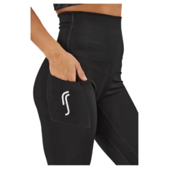 High Waist Tights - Side Pocke Black
