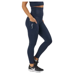 High Waist Tights - Side Pocke Dark Blue
