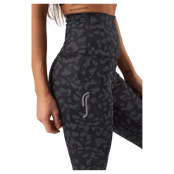 High Waist Tights - Side Pocke Leopard