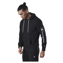 Hooded Full Zip Sweatshirt Black