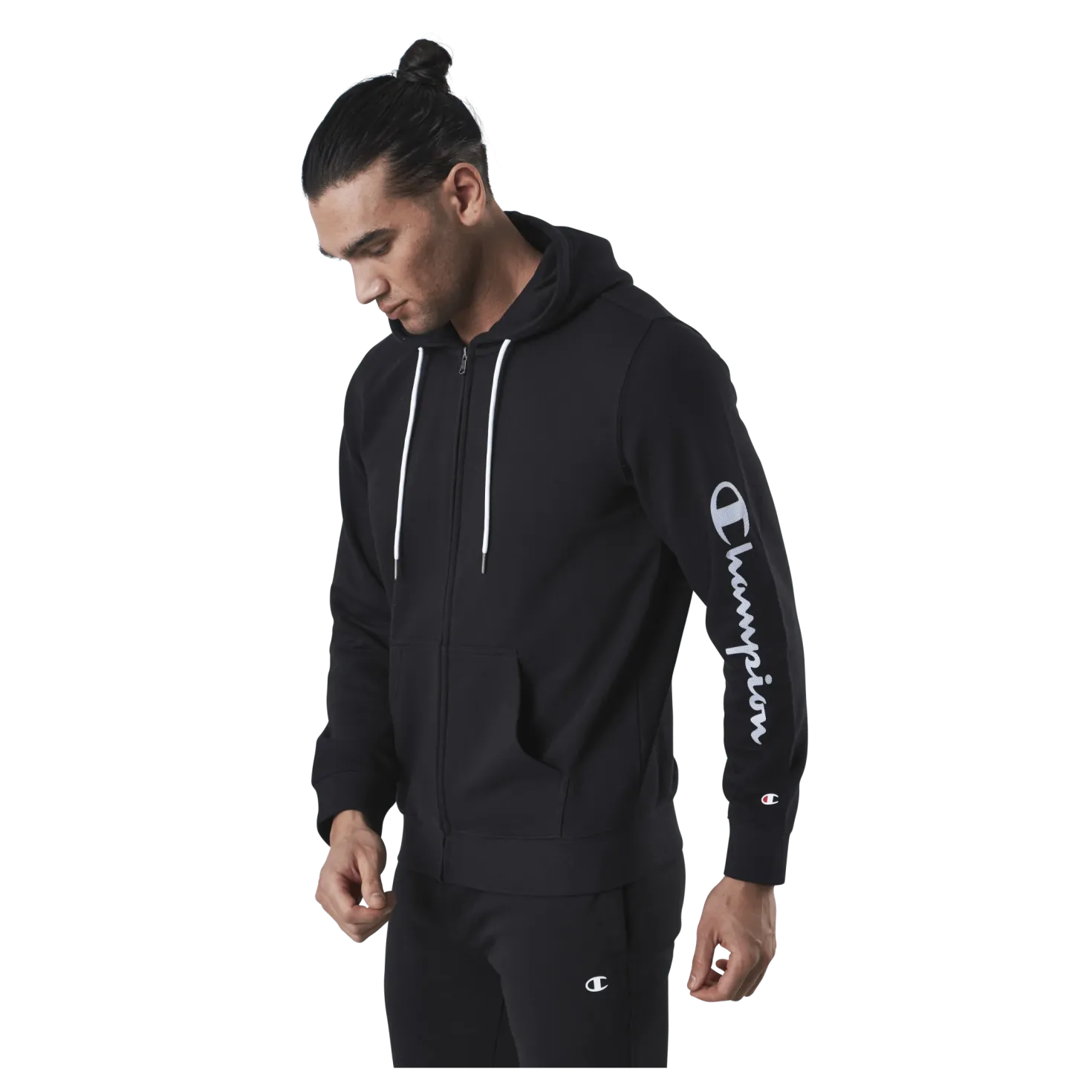 Hooded Full Zip Sweatshirt Black