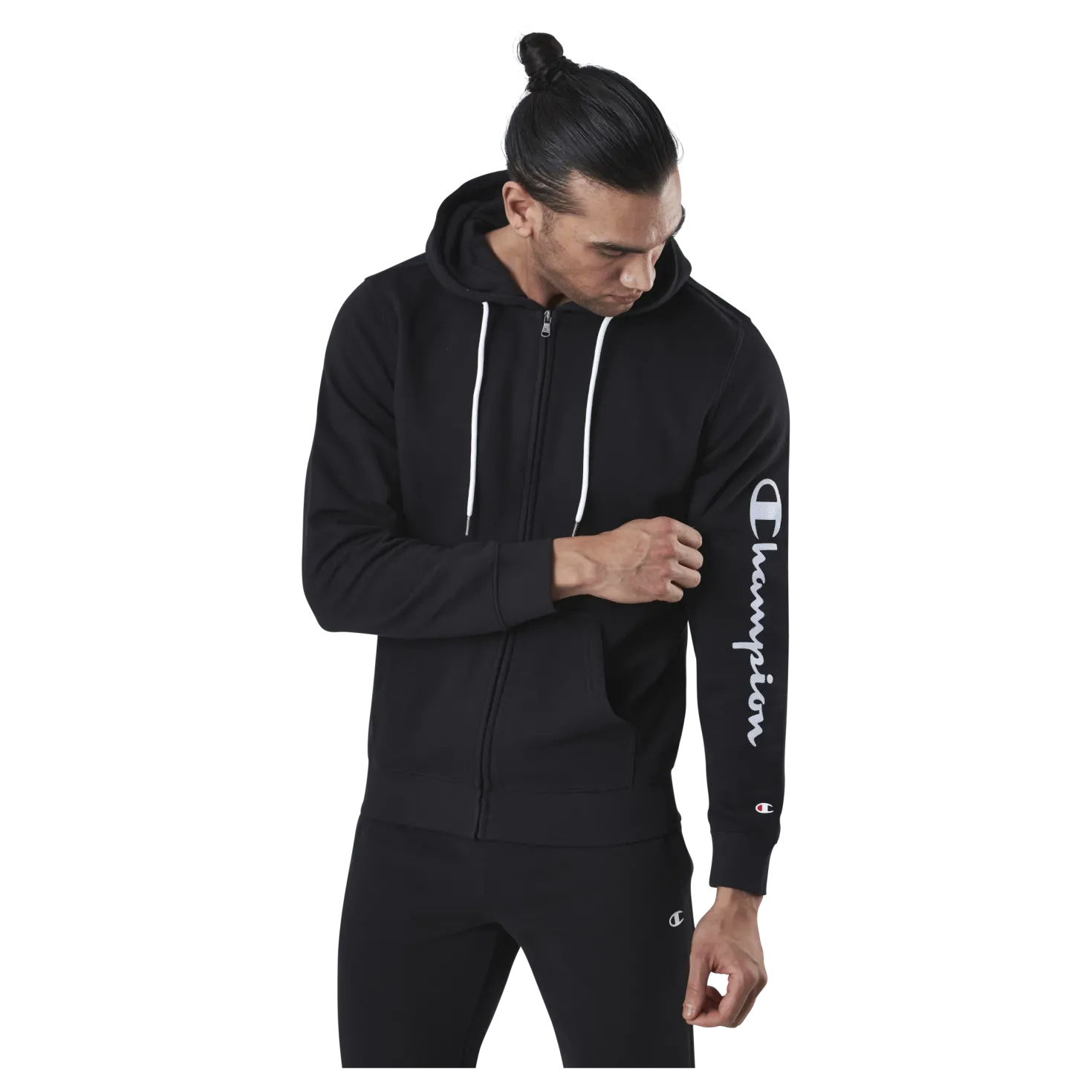 Hooded Full Zip Sweatshirt Black