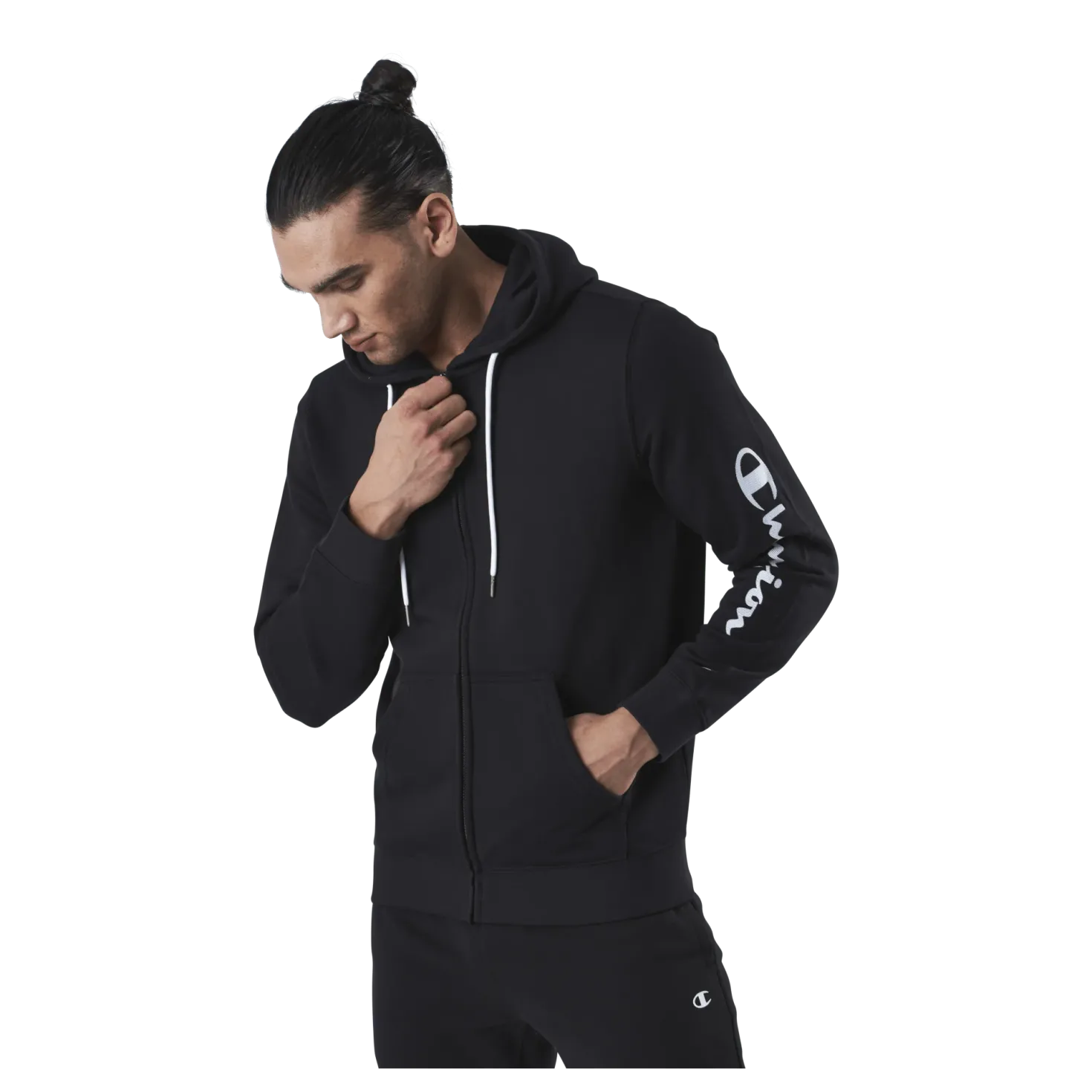 Hooded Full Zip Sweatshirt Black