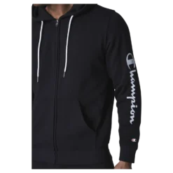 Hooded Full Zip Sweatshirt Black