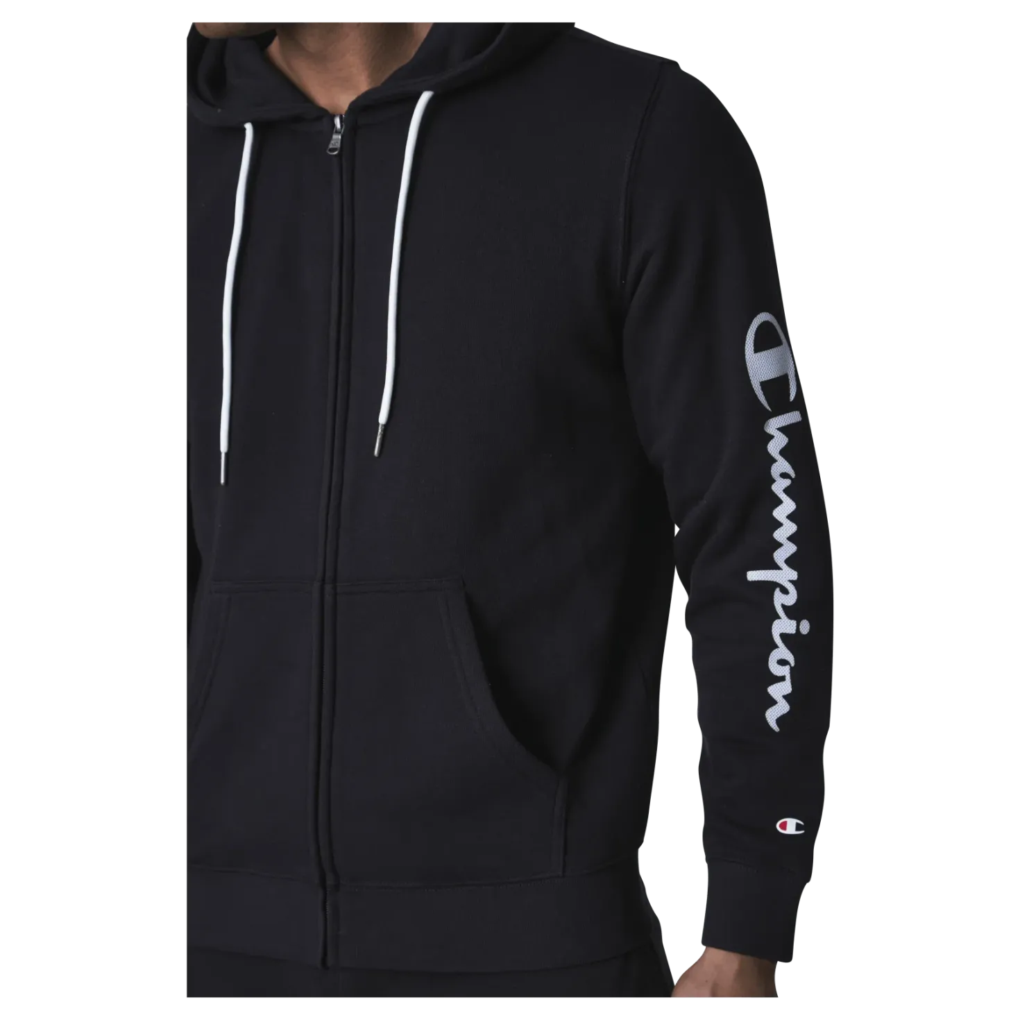Hooded Full Zip Sweatshirt Black