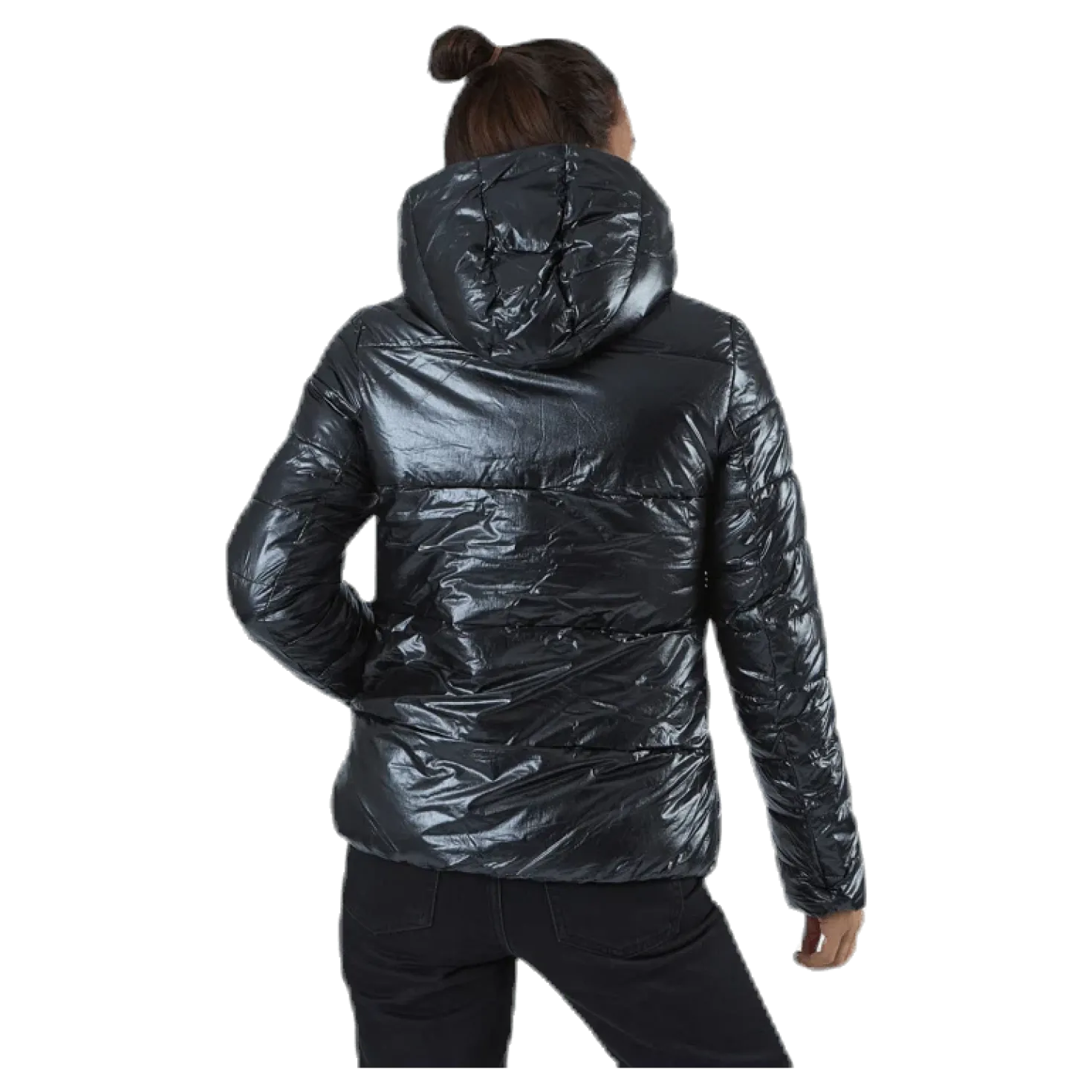 Hooded Polyfilled Jacket Black
