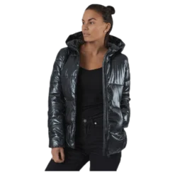 Hooded Polyfilled Jacket Black