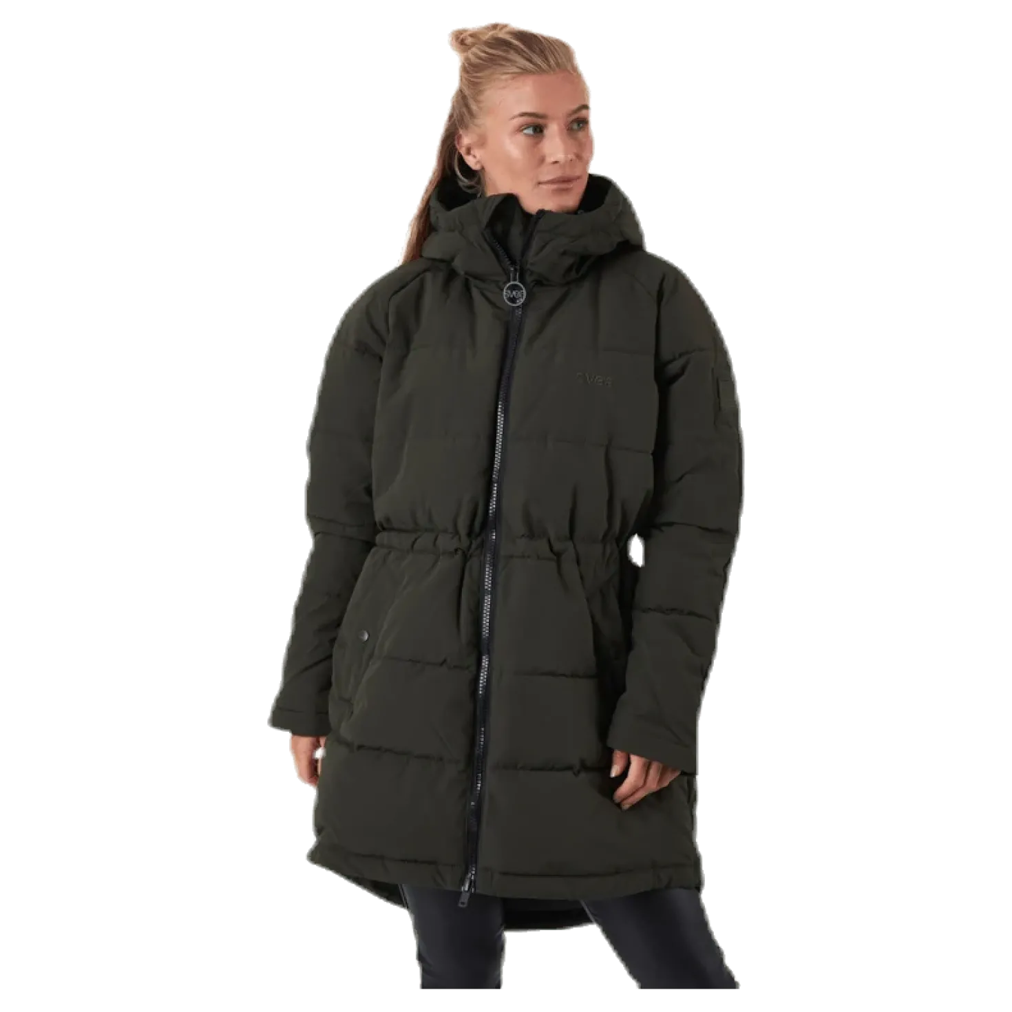 Hourglass Puffer Jacket Green