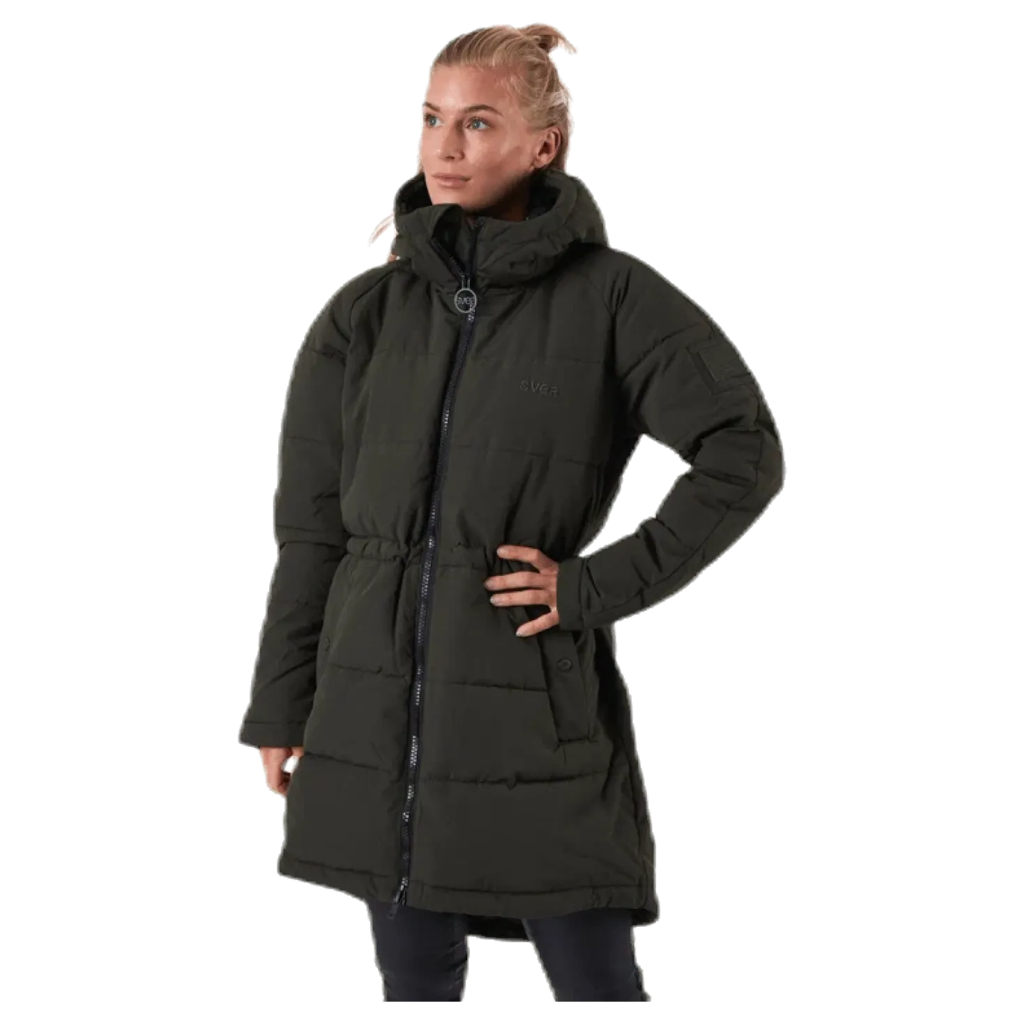 Hourglass Puffer Jacket Green