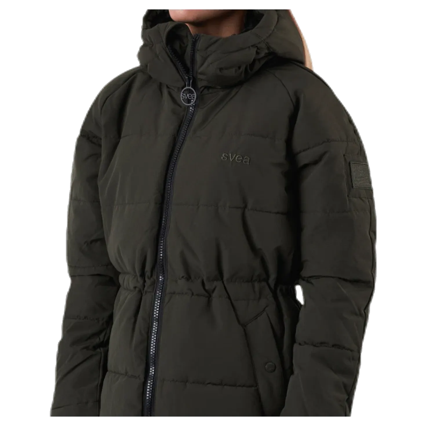 Hourglass Puffer Jacket Green