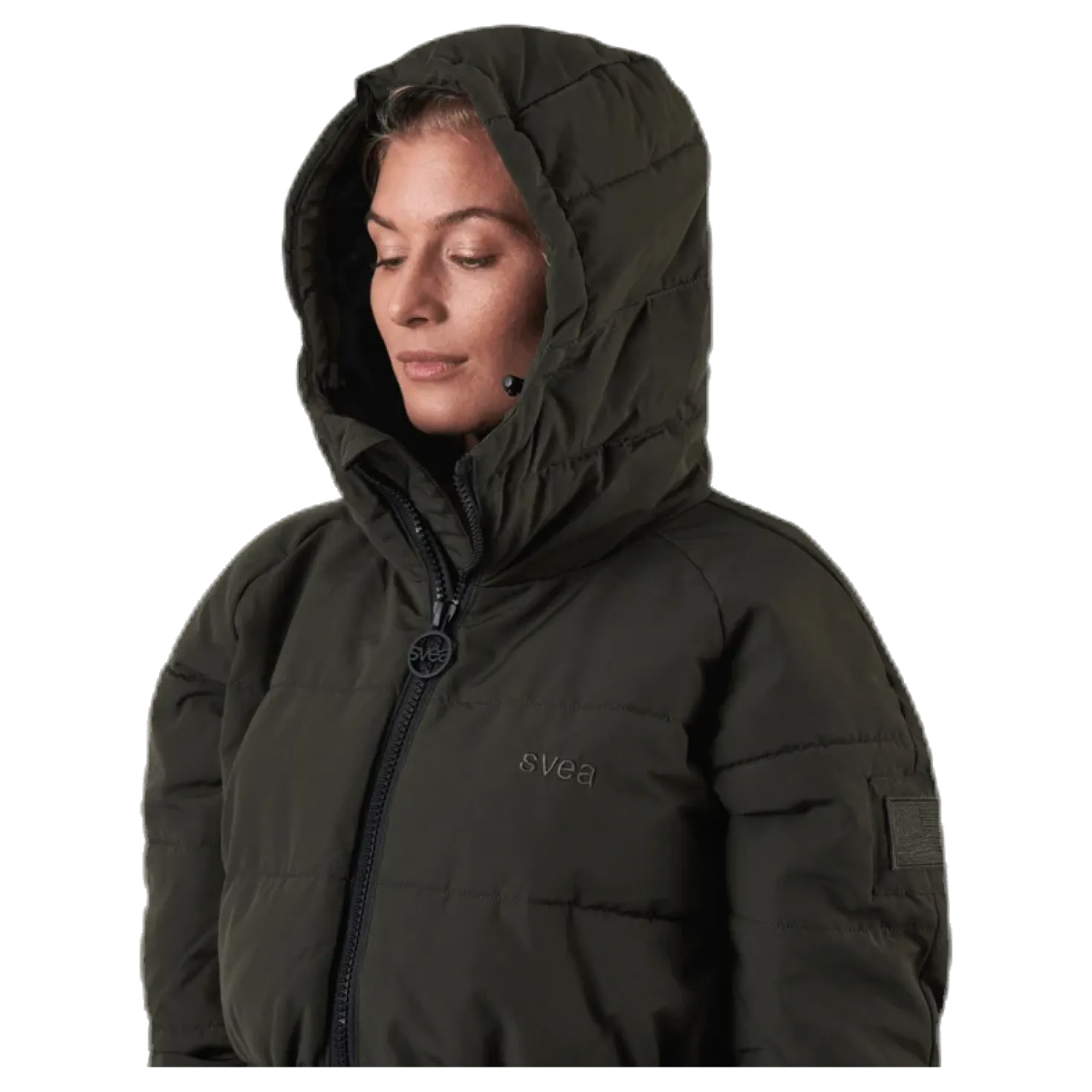 Hourglass Puffer Jacket Green