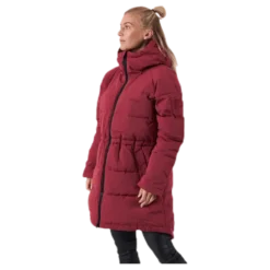 Hourglass Puffer Jacket Red