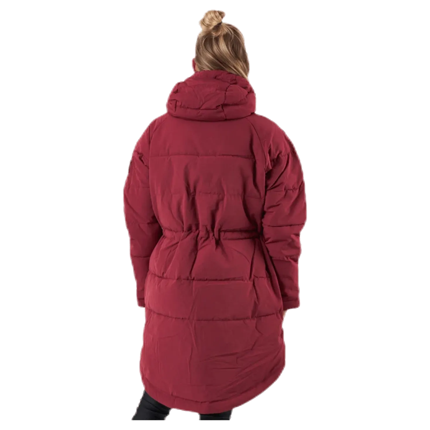 Hourglass Puffer Jacket Red