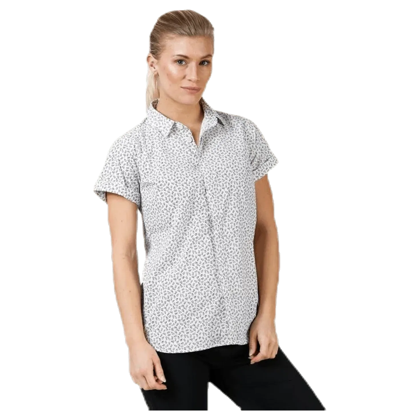 Idun SS Shirt Patterned/White