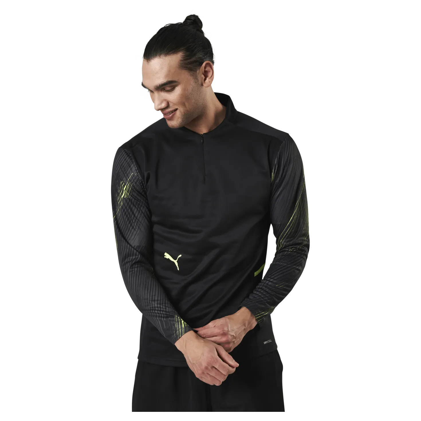 Individual Cup Training 1/4 Zip Top Black/Yellow