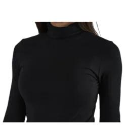 Irene Ls Rollneck Top Black