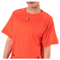 Jacquard Performance Boxy Top Orange