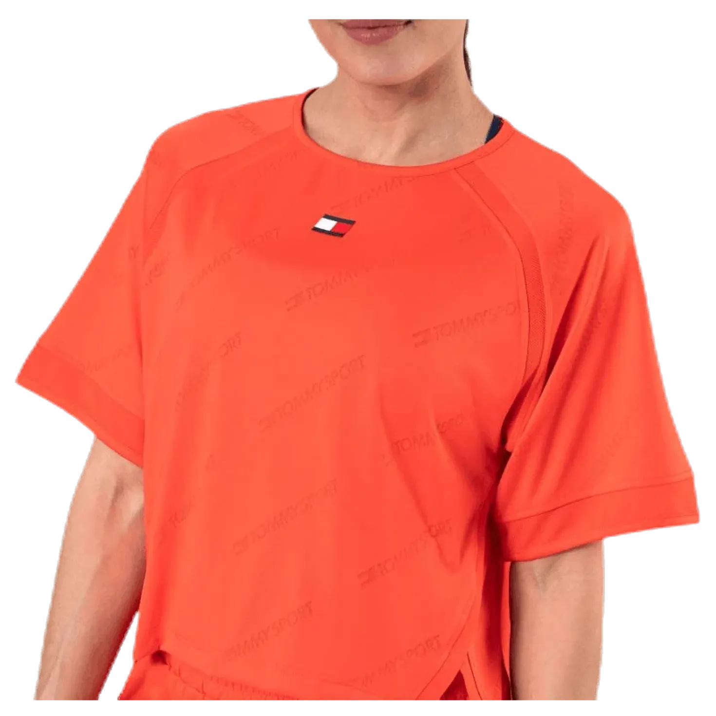 Jacquard Performance Boxy Top Orange