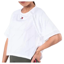 Jacquard Performance Boxy Top White