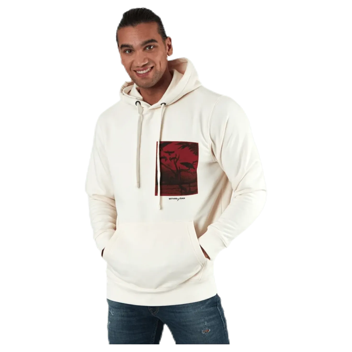 Jade Sweat Hood White