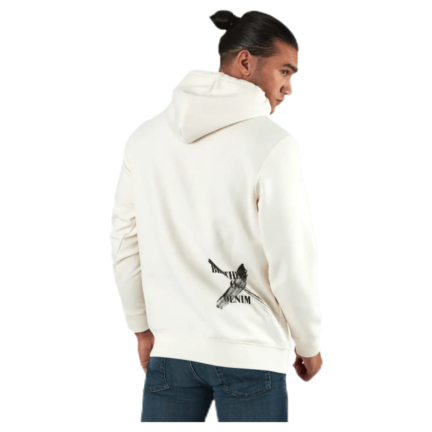 Jade Sweat Hood White