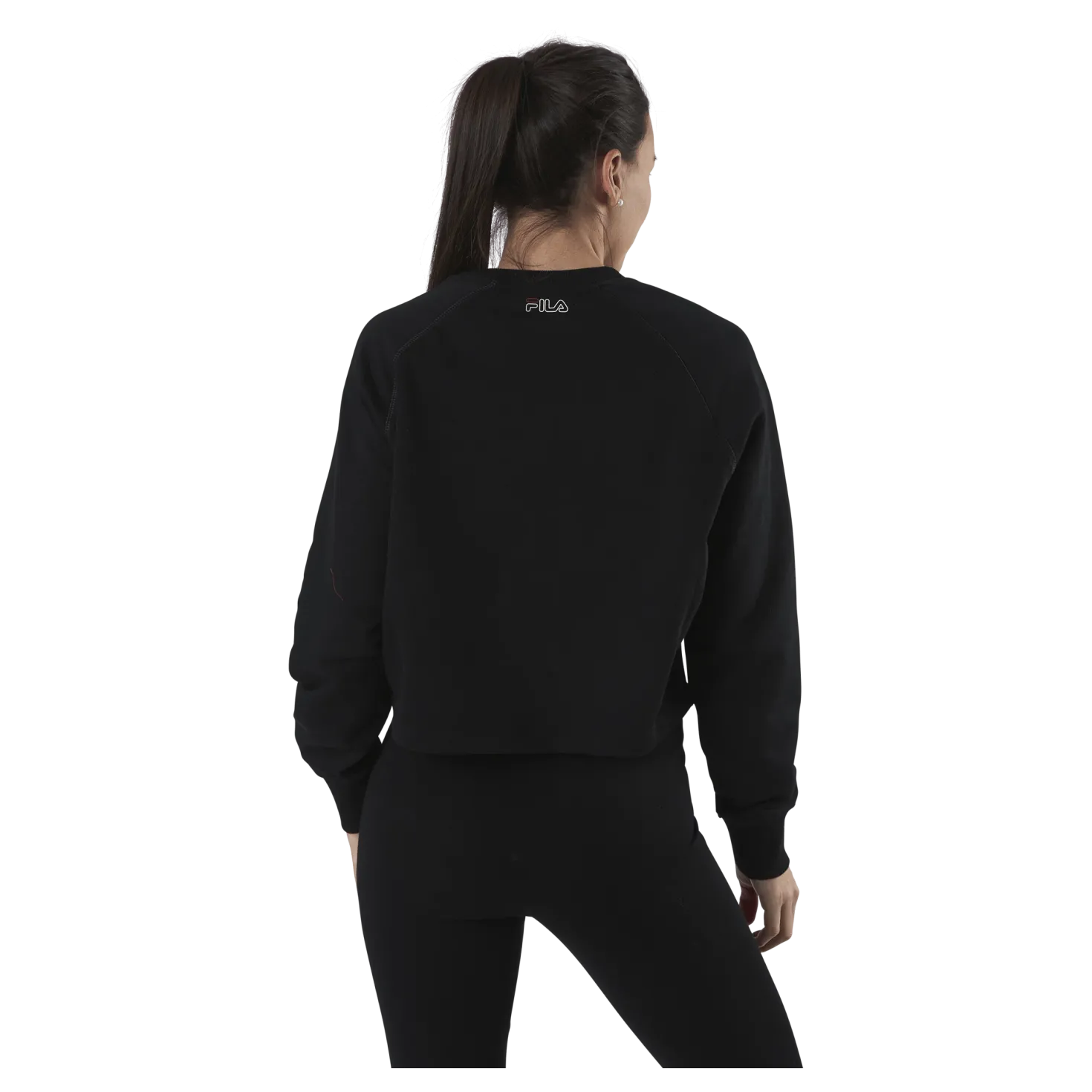 Jamina Cropped Crew Sweat Black