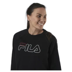 Jamina Cropped Crew Sweat Black