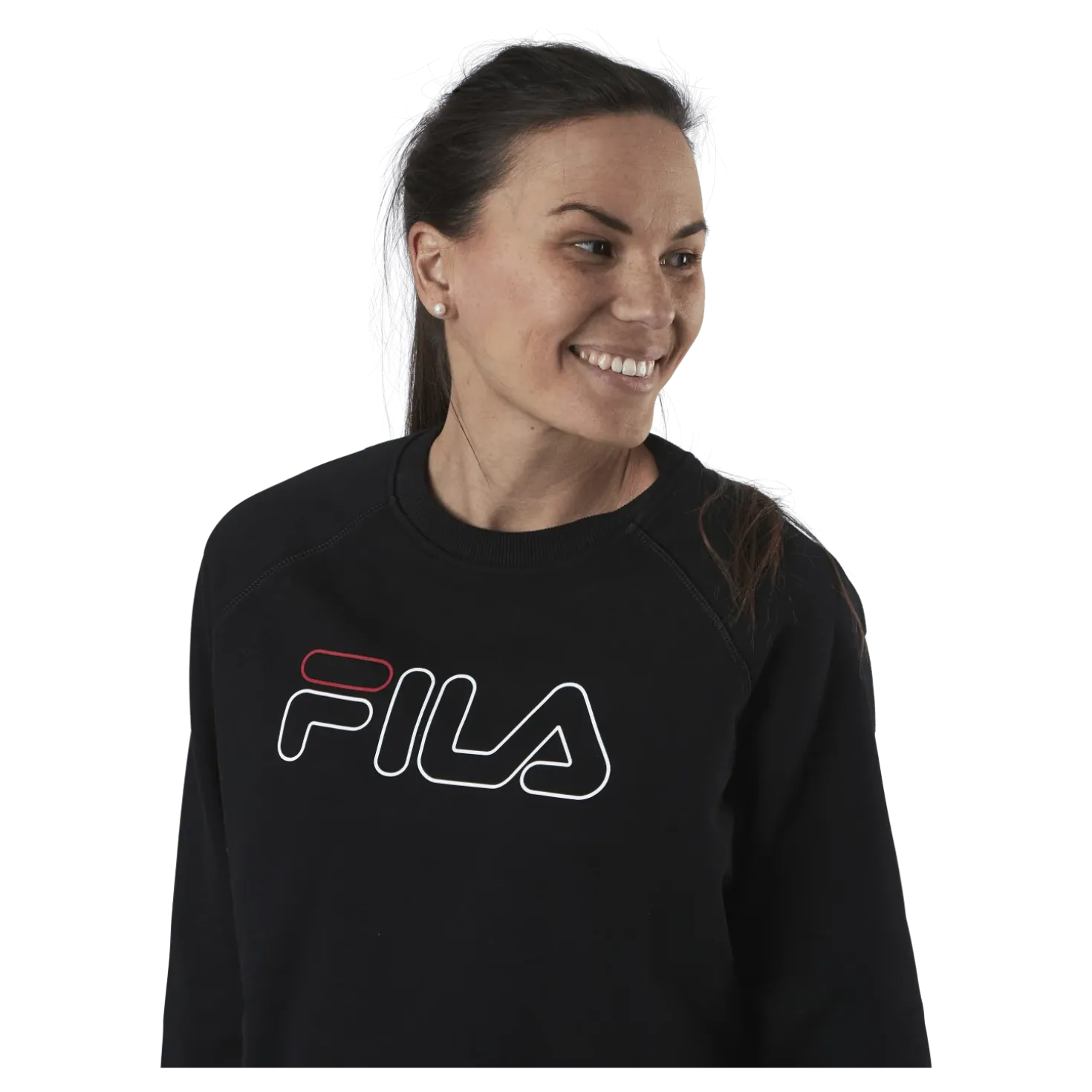 Jamina Cropped Crew Sweat Black