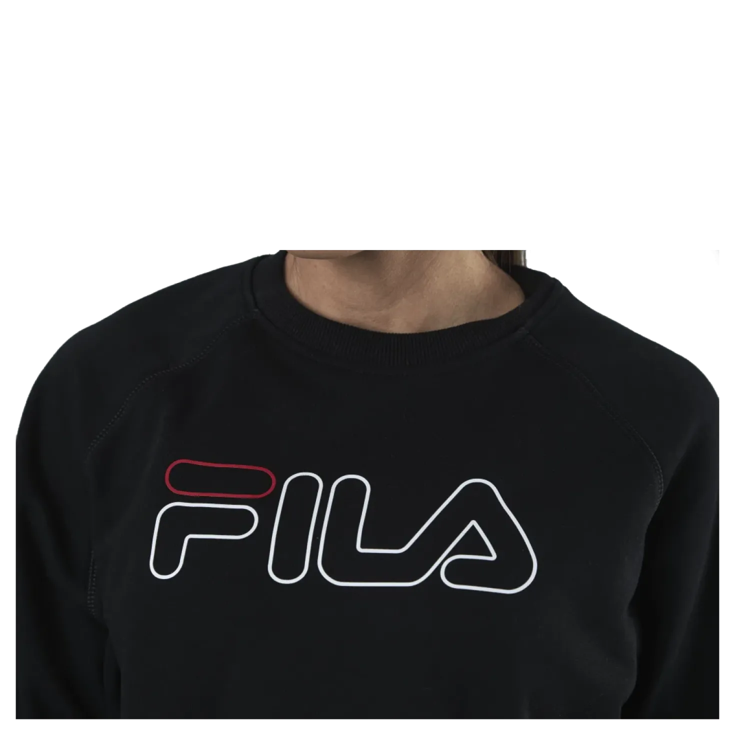 Jamina Cropped Crew Sweat Black