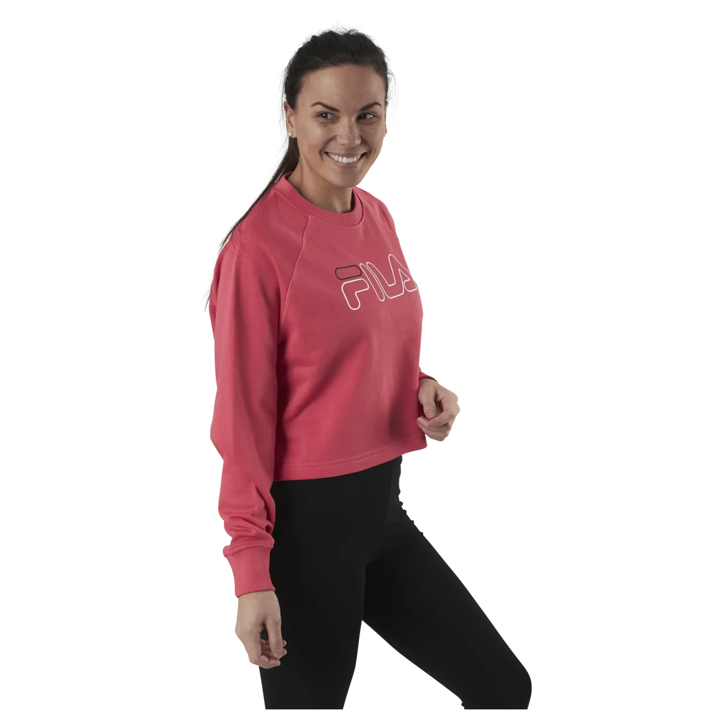 Jamina Cropped Crew Sweat Pink