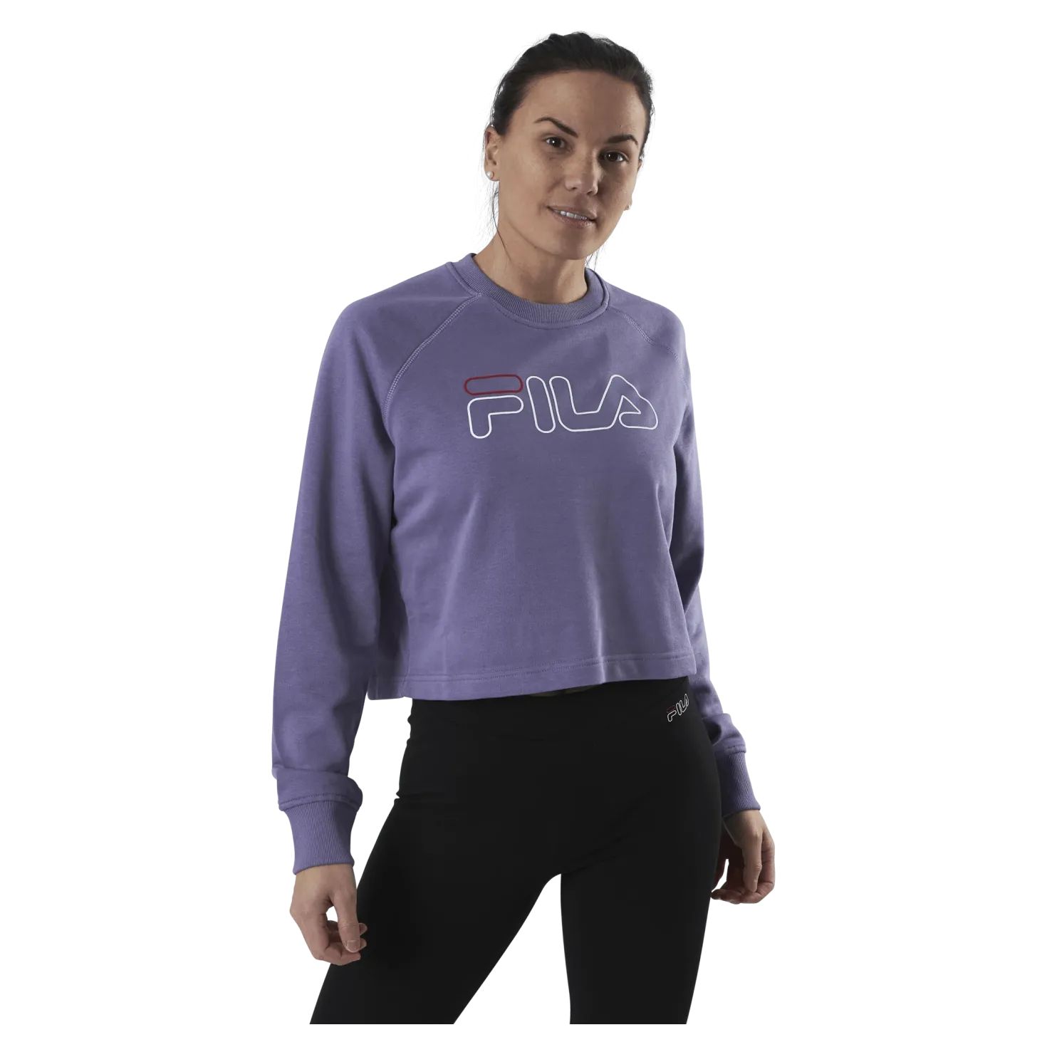 Jamina Cropped Crew Sweat Purple