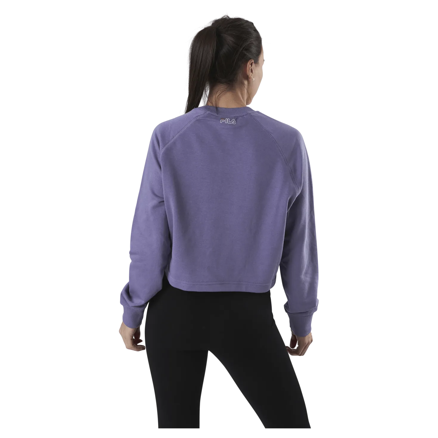 Jamina Cropped Crew Sweat Purple