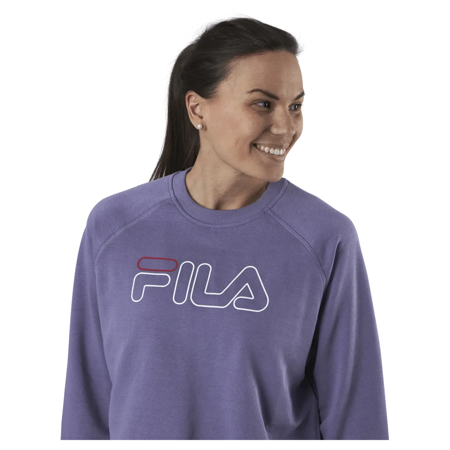 Jamina Cropped Crew Sweat Purple