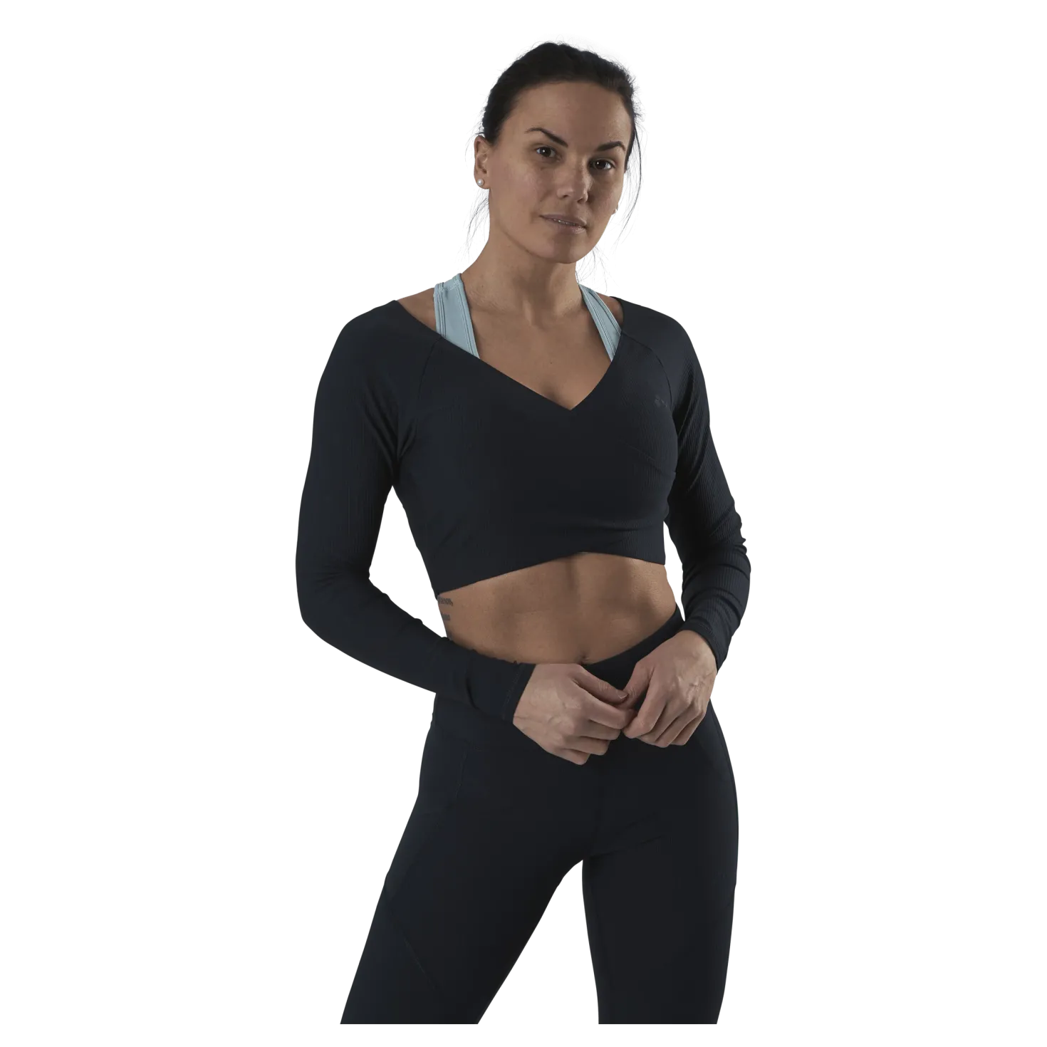 Jana Ls Train Crop Top Blue