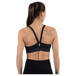 Jayda Metallic Sports Bra Black