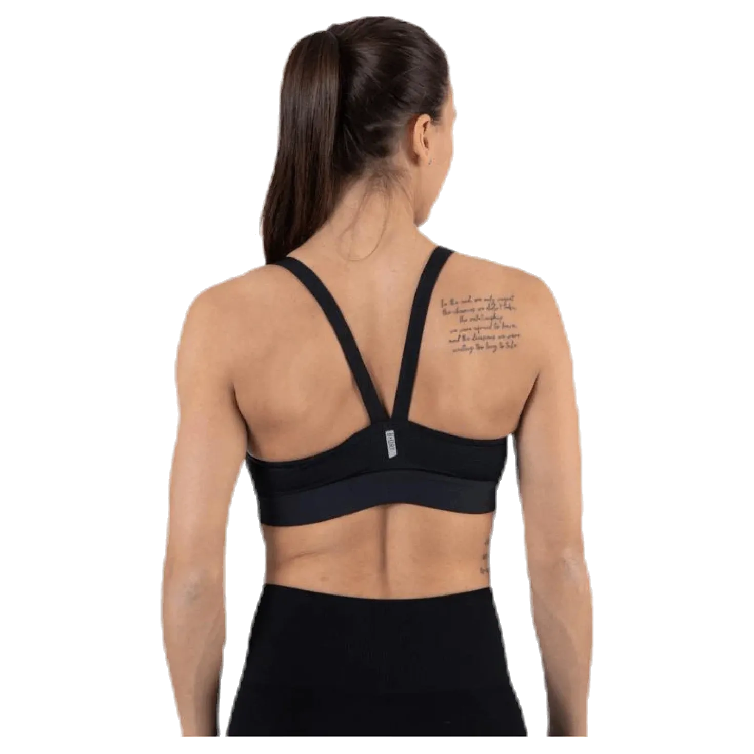 Jayda Metallic Sports Bra Black