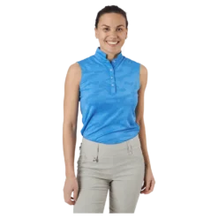 Jess Ss Polo Shirt Pacific