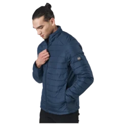 Jjeace Spring Puffer Collar Sn Navy Blazer